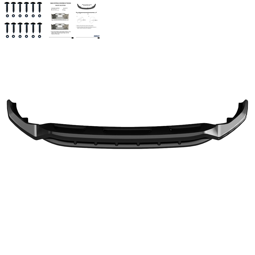 Frontsplitter passend für Audi SQ8 / Q8 S-Line Mk1 2018-2023 Hochglanz Schwarz