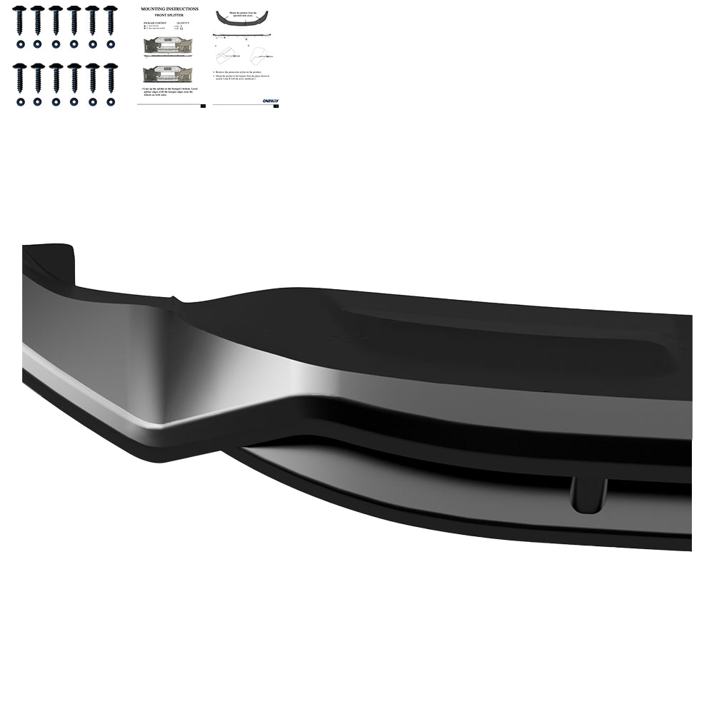 Frontsplitter passend für Audi SQ8 / Q8 S-Line Mk1 2018-2023 Hochglanz Schwarz