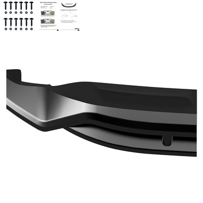 Frontsplitter passend für Audi SQ8 / Q8 S-Line Mk1 2018-2023 Hochglanz Schwarz