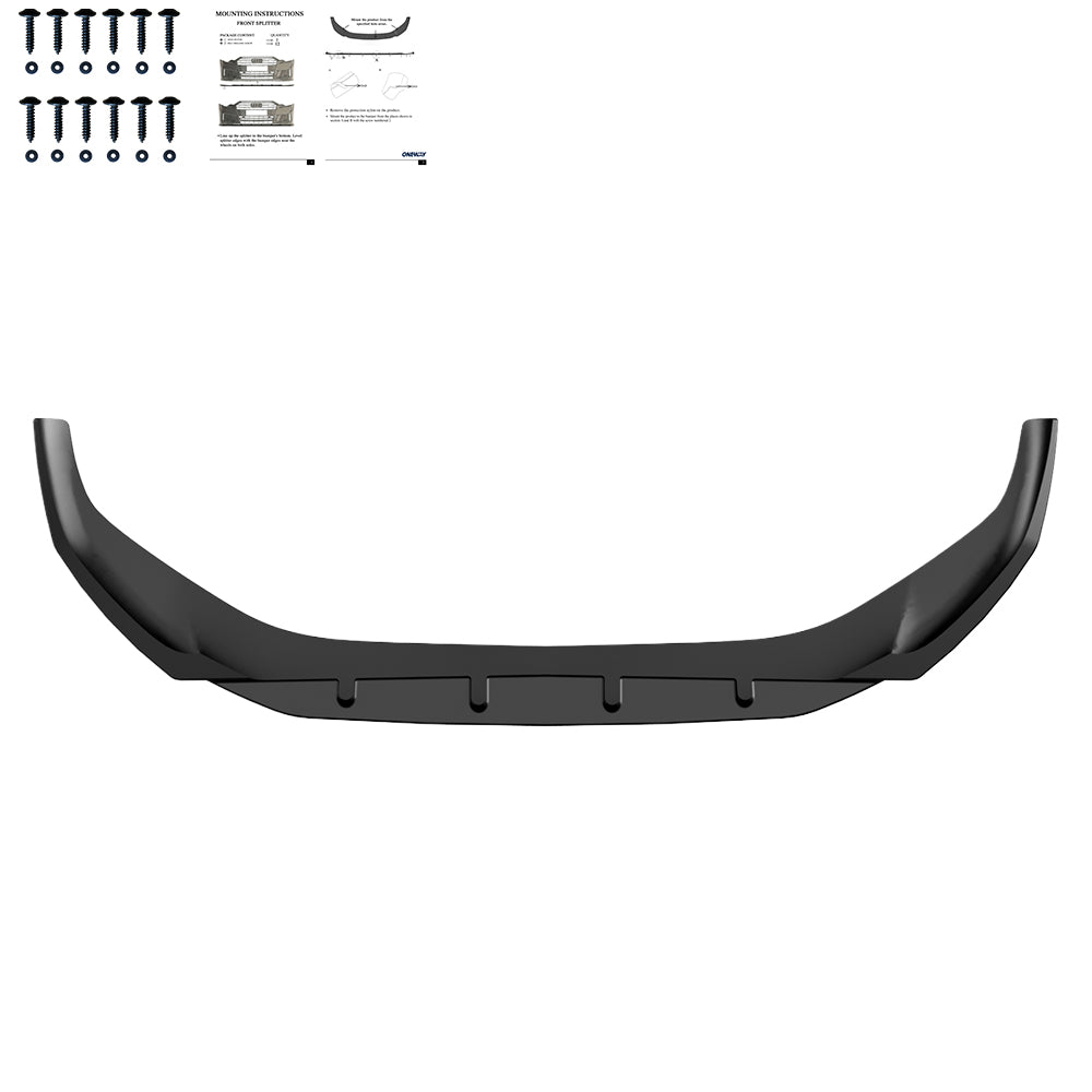 FS01.189 - Frontsplitter passend für Audi A4 B9 Facelift 2019-2024 Hochglanz Schwarz