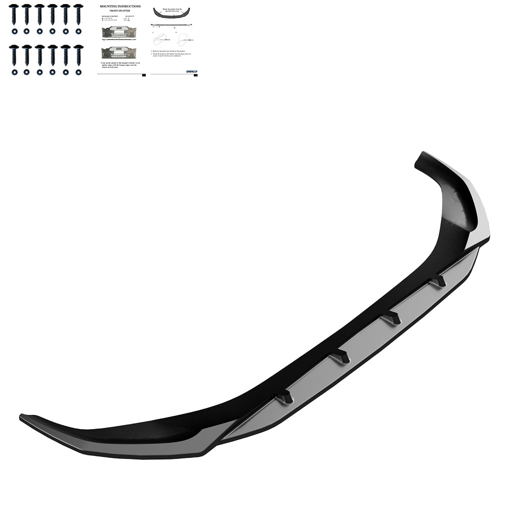 FS01.189 - Frontsplitter passend für Audi A4 B9 Facelift 2019-2024 Hochglanz Schwarz