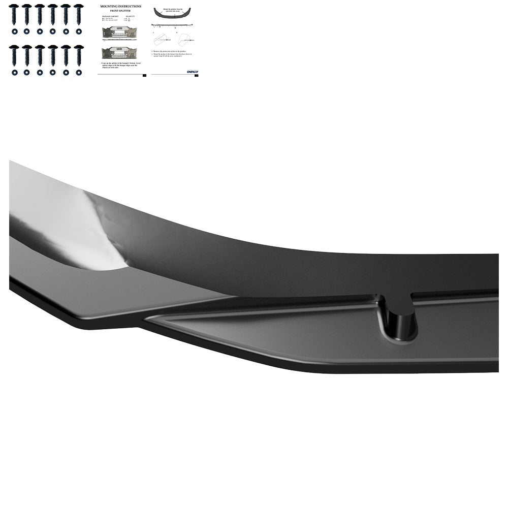 FS01.189 - Frontsplitter passend für Audi A4 B9 Facelift 2019-2024 Hochglanz Schwarz
