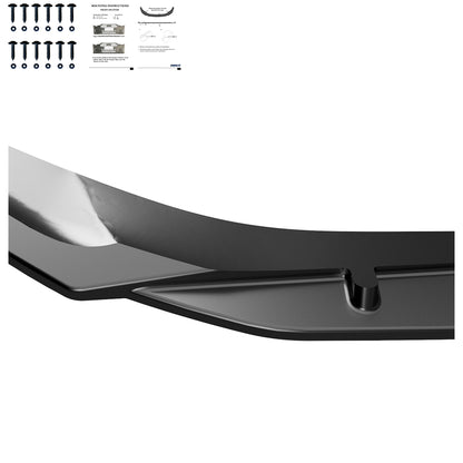 FS01.189 - Frontsplitter passend für Audi A4 B9 Facelift 2019-2024 Hochglanz Schwarz