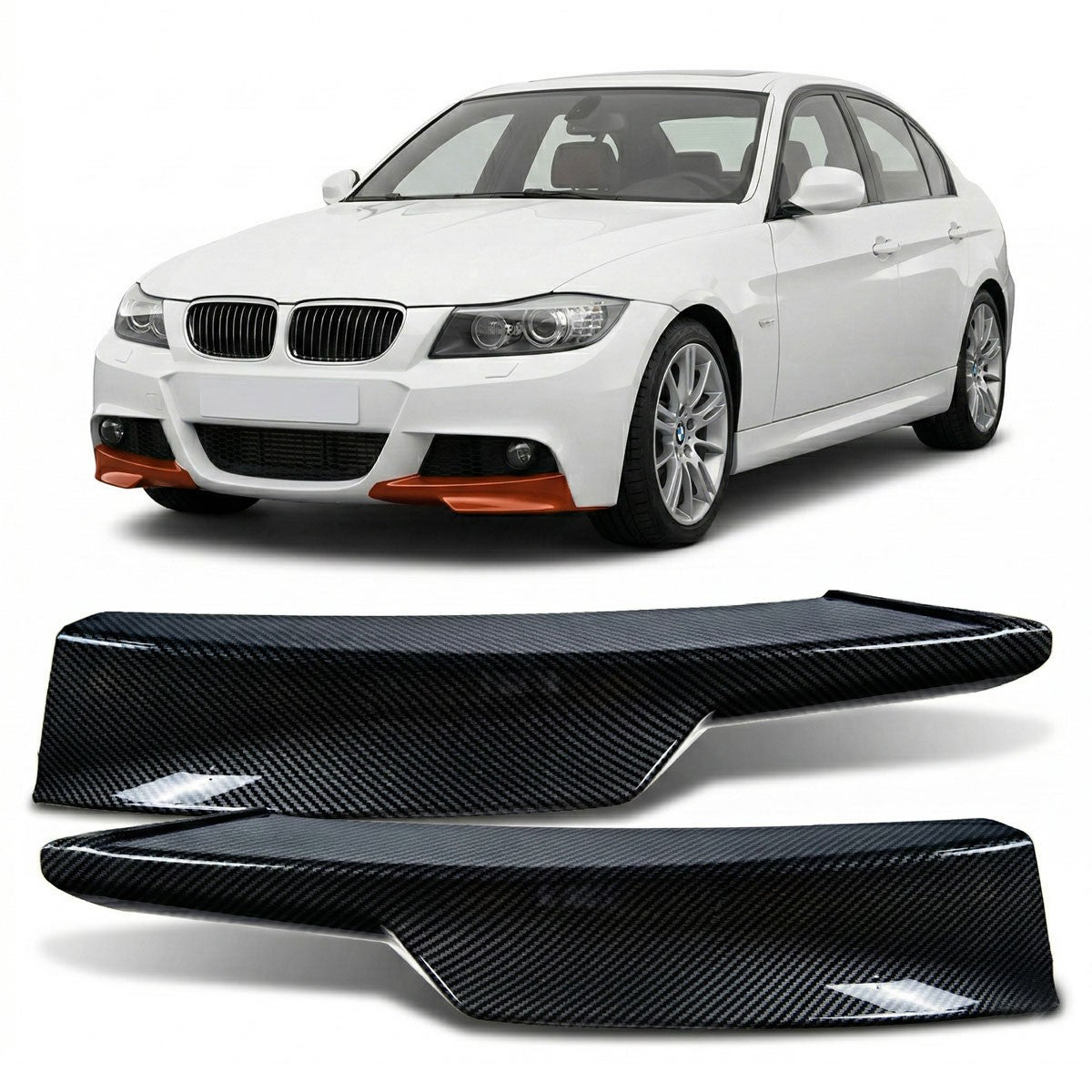 Frontspoilerlippe Carbon-Optik passend für BMW 3er E90 E91 2008-2011