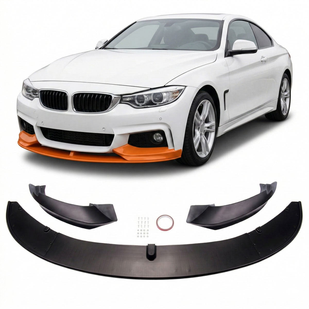 Frontspoilerlippe Matt Schwarz passend für BMW 4er F32 F33 F36 2013-2021