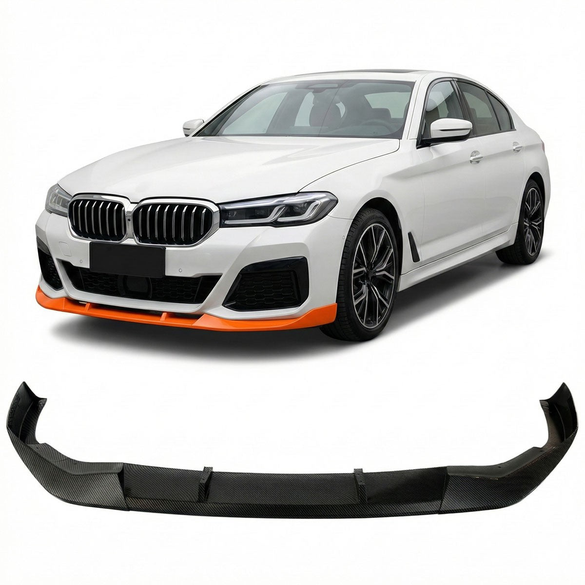 Frontspoilerlippe Carbon-Optik passend für BMW 5er G30 G31 2021-2024