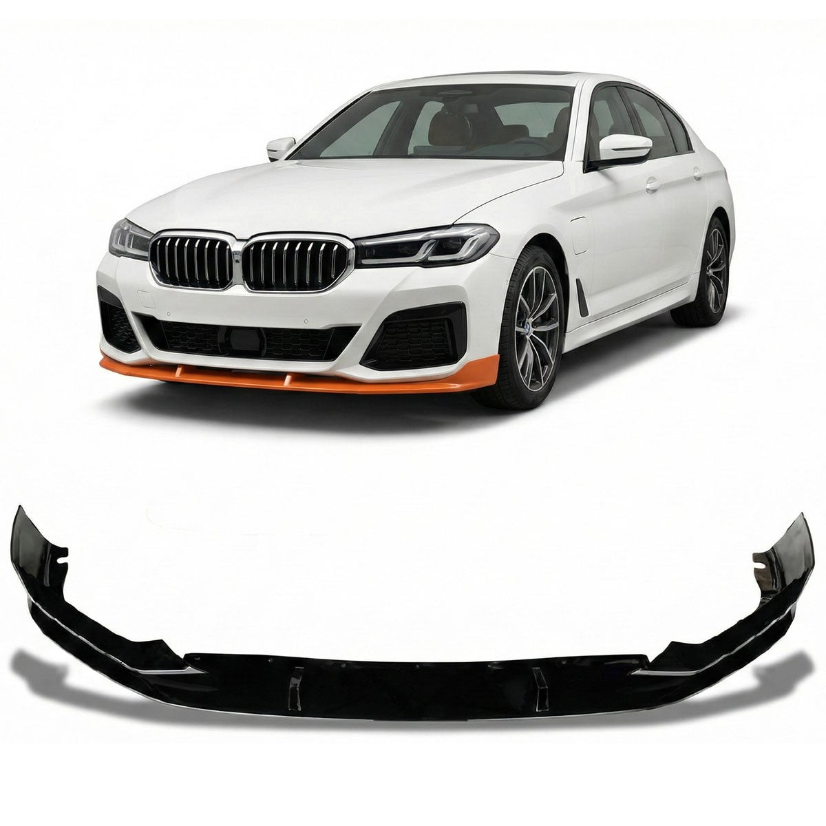 Frontspoilerlippe Hochglanz Schwarz passend für BMW 5er G30 G31 2021-2024