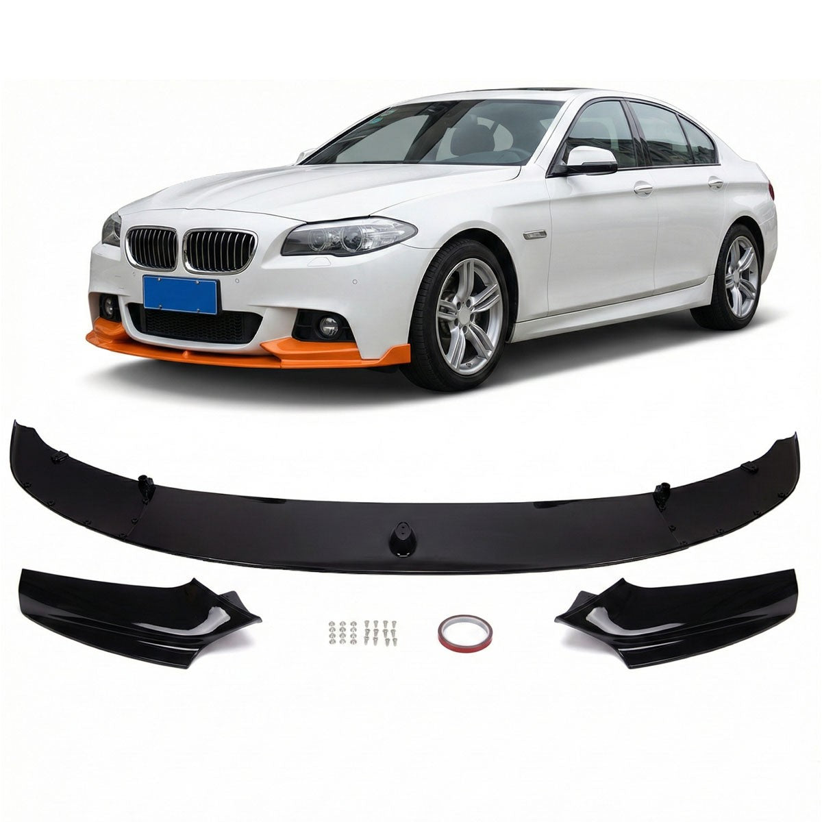 Frontspoiler Hochglanz Schwarz passend für BMW 5er F10 F11 2010-2017