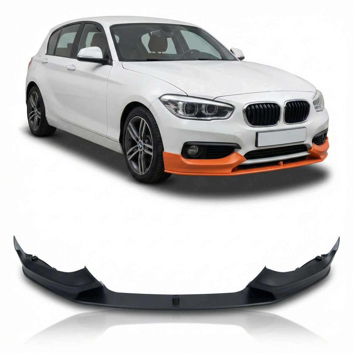Sport Frontspoiler Lippe Matt Schwarz passend für BMW 1 F20/F21 2015-2019