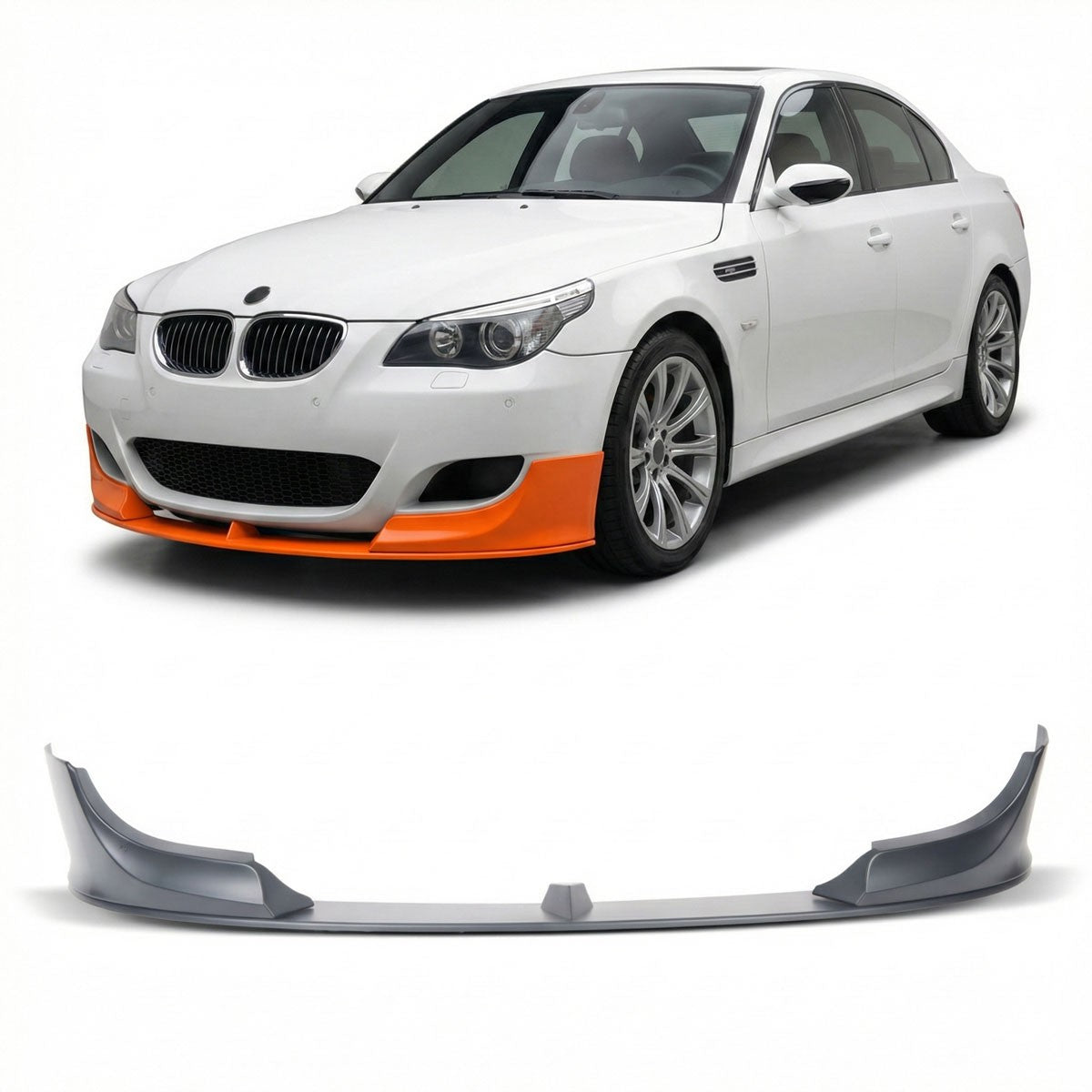 Frontspoilerlippe Matt Schwarz passend für BMW 5er E60 E61 2003-2010