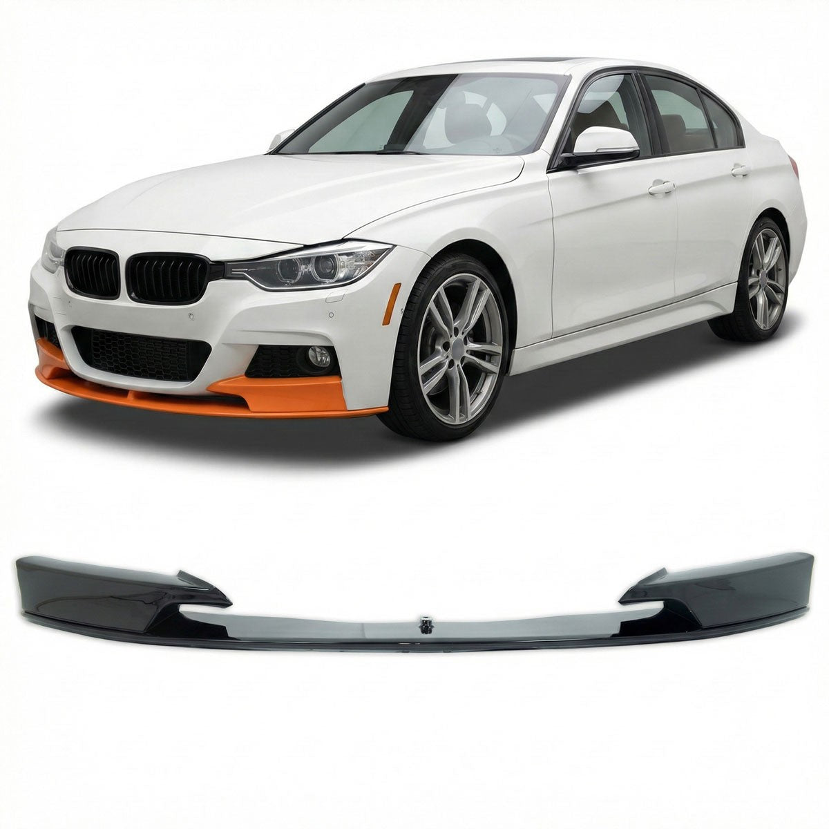 Frontspoilerlippe Hochglanz Schwarz passend für BMW 3er F30 F31 2011-2019