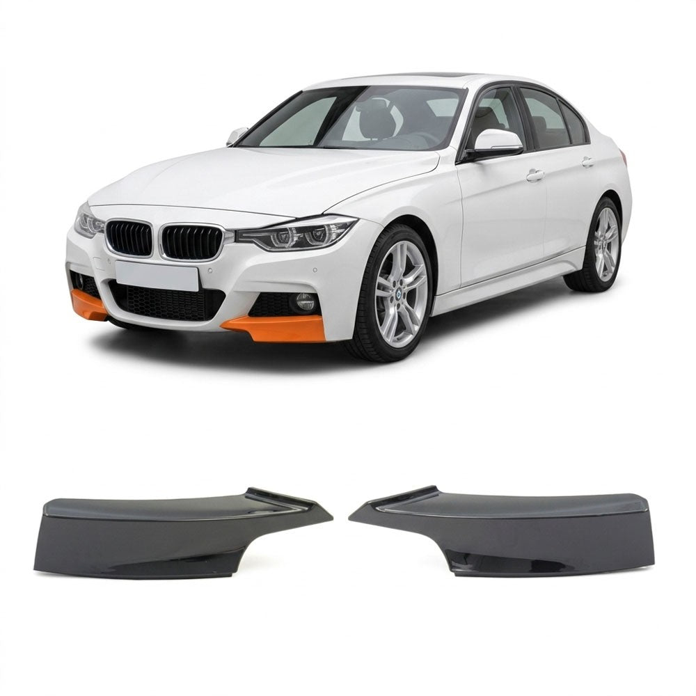Frontspoiler Klappen Hochglanz Schwarz passend für BMW 3er F30 F31 2012-2018