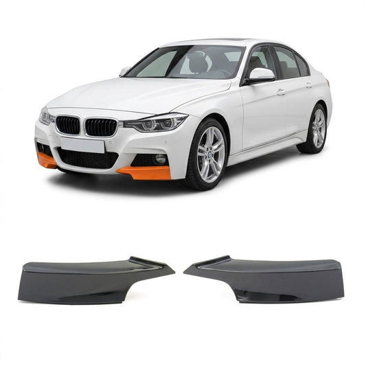 Frontspoiler Klappen Hochglanz Schwarz passend für BMW 3er F30 F31 2012-2018