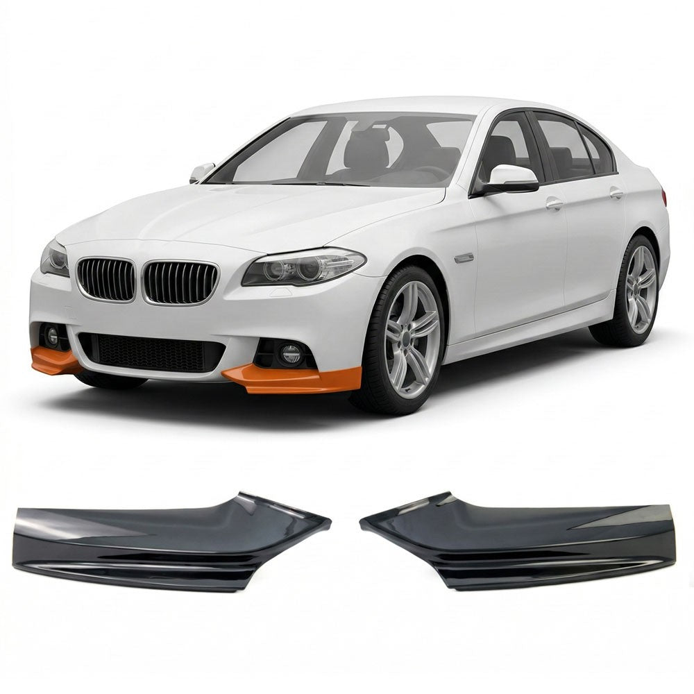 Frontspoiler Klappen Hochglanz Schwarz passend für BMW 5er F10 F11 2010-2017