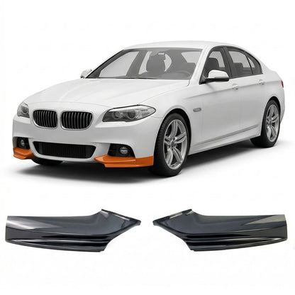 Frontspoiler Klappen Hochglanz Schwarz passend für BMW 5er F10 F11 2010-2017