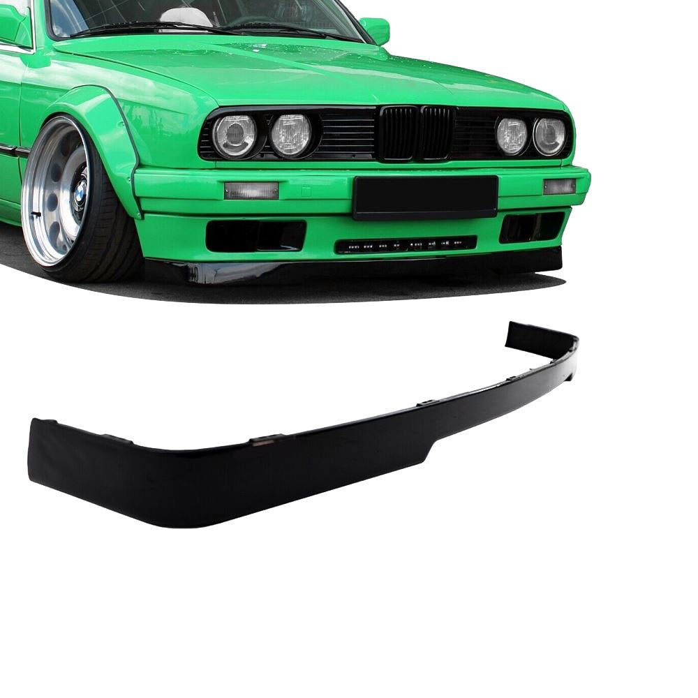 Sport Frontspoilerlippe Hochglanz Schwarz passend für BMW 3 (E30) 1988-1991