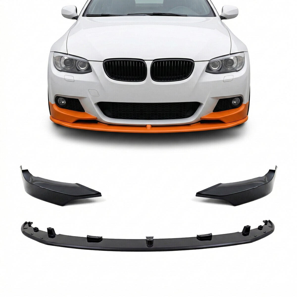Frontspoilerlippe Hochglanz Schwarz passend für BMW 3er E92 E93 2010-2014