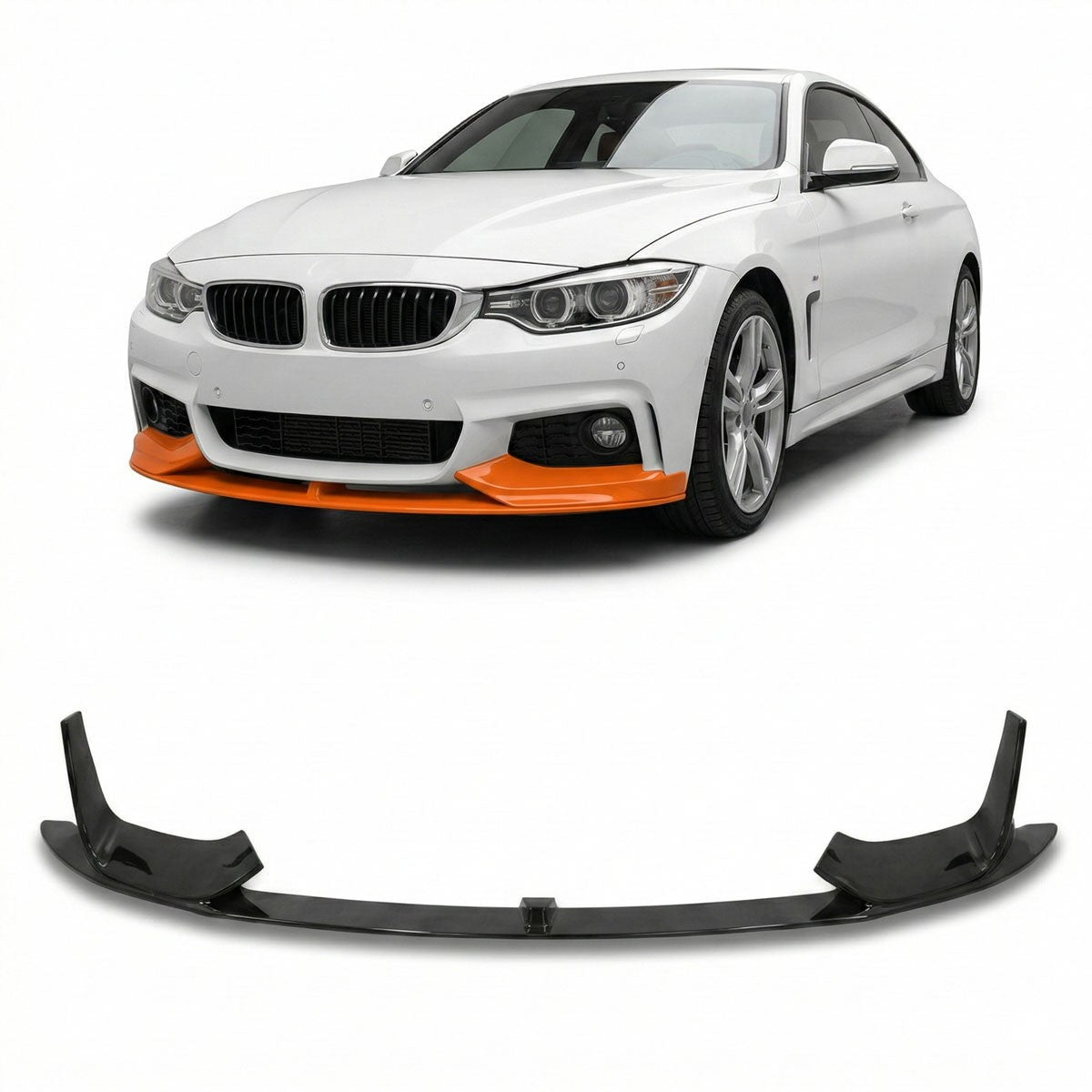 Frontspoiler Hochglanz Schwarz passend für BMW 4er F32 F33 F36 2013-2020