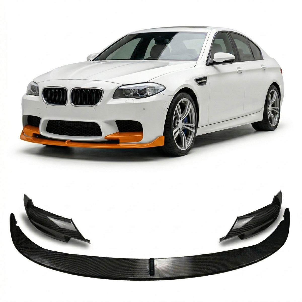Frontstoßstangen-Spoiler Carbon-Optik passend für BMW 5er F10 F11 M5 2011-2016
