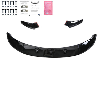 FS01.016 - Frontsplitter passend für BMW 5er F10/F11 M-Pack 2011-2016 Frontsplitter mit Flaps Hochglanz Schwarz