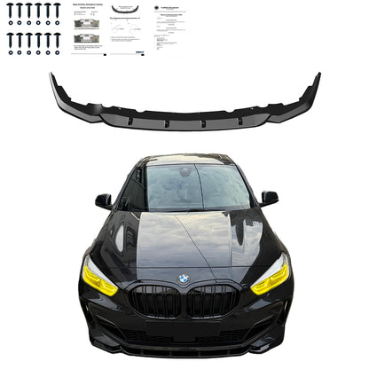 Frontsplitter passend für BMW 1er F40 M-Pack / M135i 2019+ mit ABE TÜV Hochglanz Schwarz