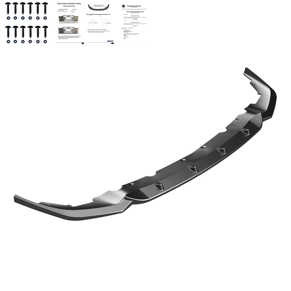 Frontsplitter passend für BMW 1er F40 M-Pack / M135i 2019+ mit ABE TÜV Hochglanz Schwarz