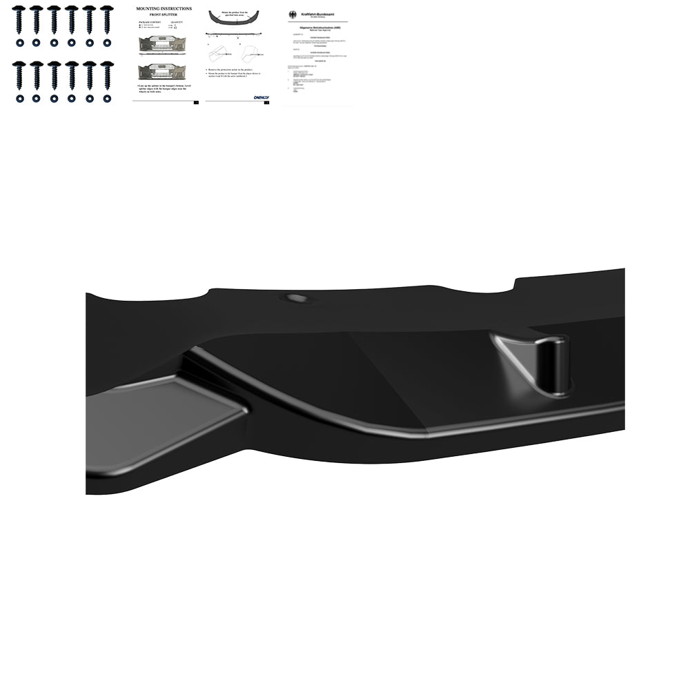 Frontsplitter passend für BMW 1er F40 M-Pack / M135i 2019+ mit ABE TÜV Hochglanz Schwarz