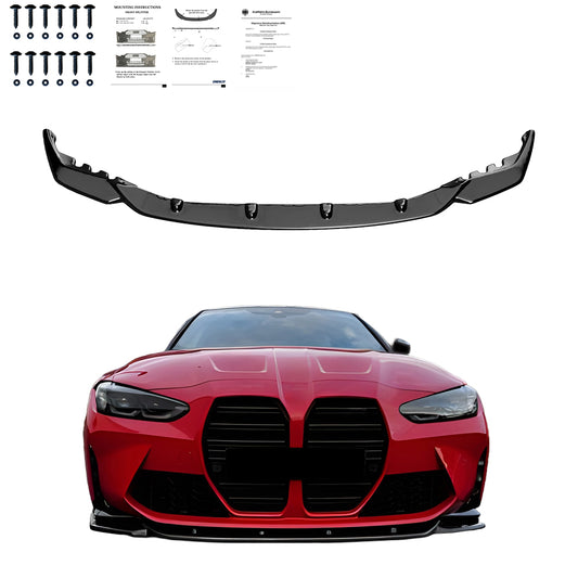 Frontsplitter passend für BMW M4 Serie G82 / M3 Serie G80 2021+ mit ABE TÜV Hochglanz Schwarz