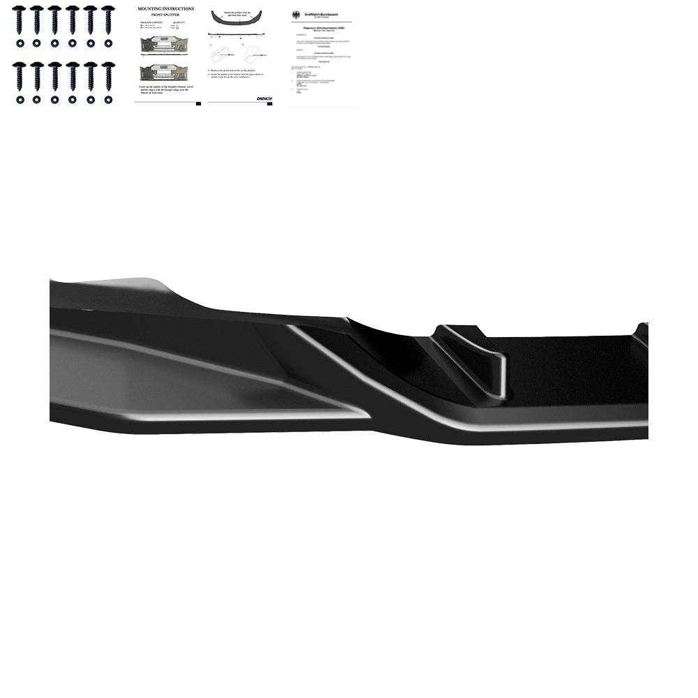 Frontsplitter passend für BMW 4er G22 M-Pack / M440i 2020+ mit ABE TÜV Hochglanz Schwarz
