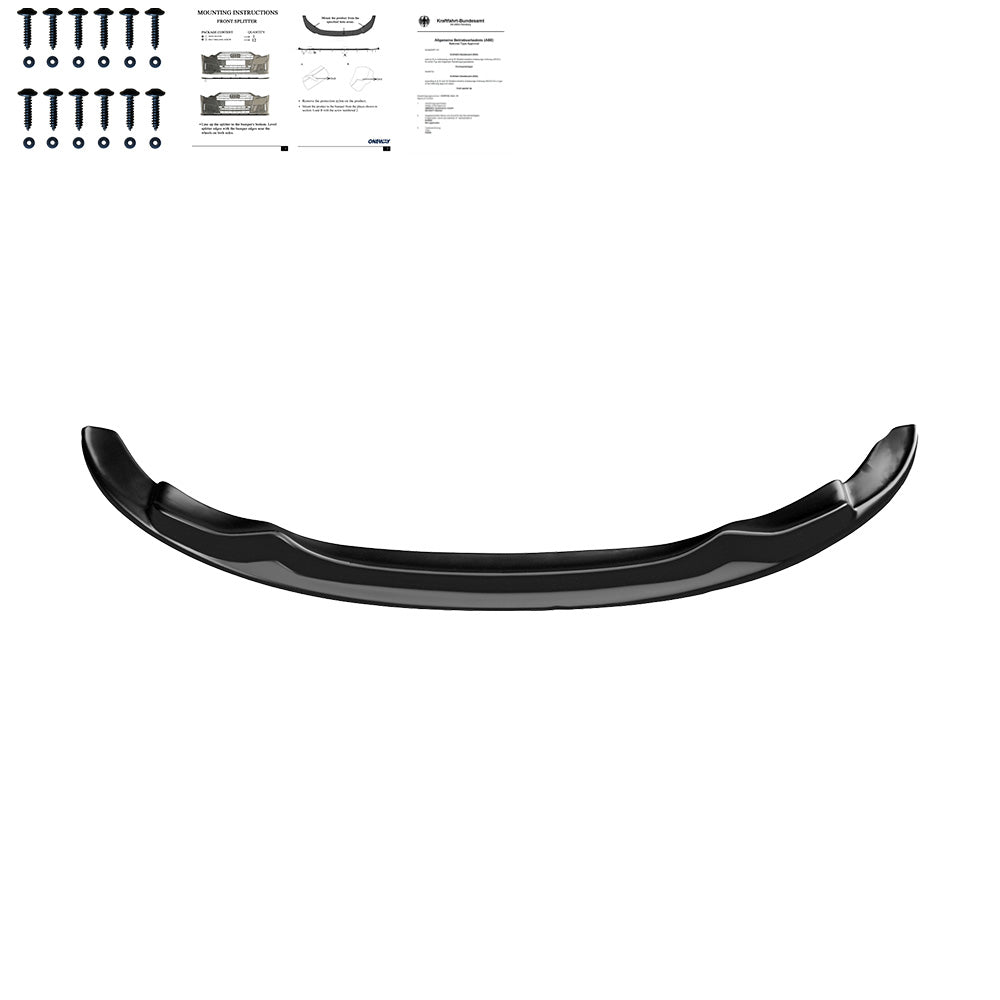 Frontsplitter passend für originale Frontstoßstange BMW 3er E92 / E93 M-Sport 2010-2013 mit ABE TÜV Hochglanz Schwarz