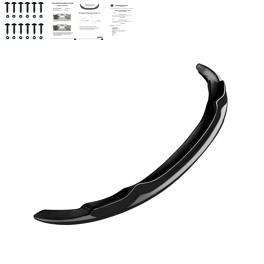 Frontsplitter passend für originale Frontstoßstange BMW 3er E92 / E93 M-Sport 2010-2013 mit ABE TÜV Hochglanz Schwarz