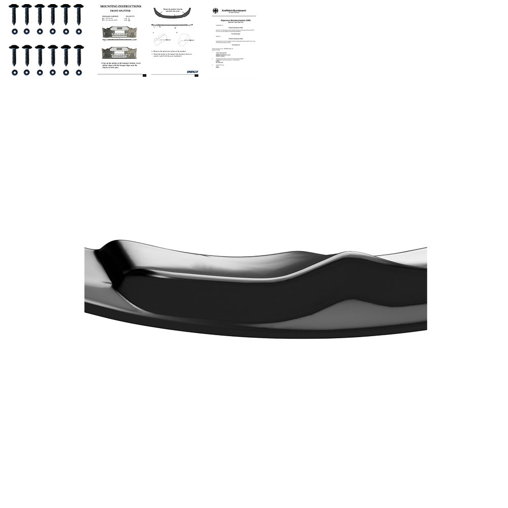 Frontsplitter passend für originale Frontstoßstange BMW 3er E92 / E93 M-Sport 2010-2013 mit ABE TÜV Hochglanz Schwarz