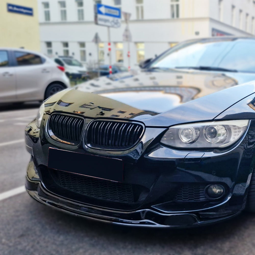 Frontsplitter passend für originale Frontstoßstange BMW 3er E92 / E93 M-Sport 2010-2013 mit ABE TÜV Hochglanz Schwarz