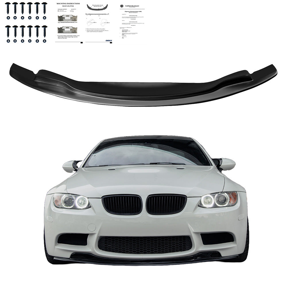 Frontsplitter passend für BMW M3 E92 Coupé / E93 Cabriolet 2007-2013 mit ABE TÜV Hochglanz Schwarz