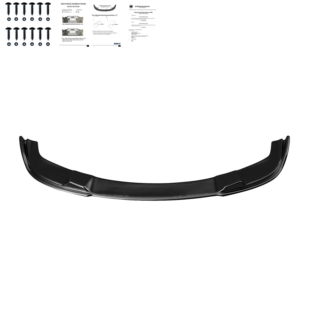 Frontsplitter passend für BMW 5er E60 E61 M-Pack 2003-2010 mit ABE TÜV Hochglanz Schwarz