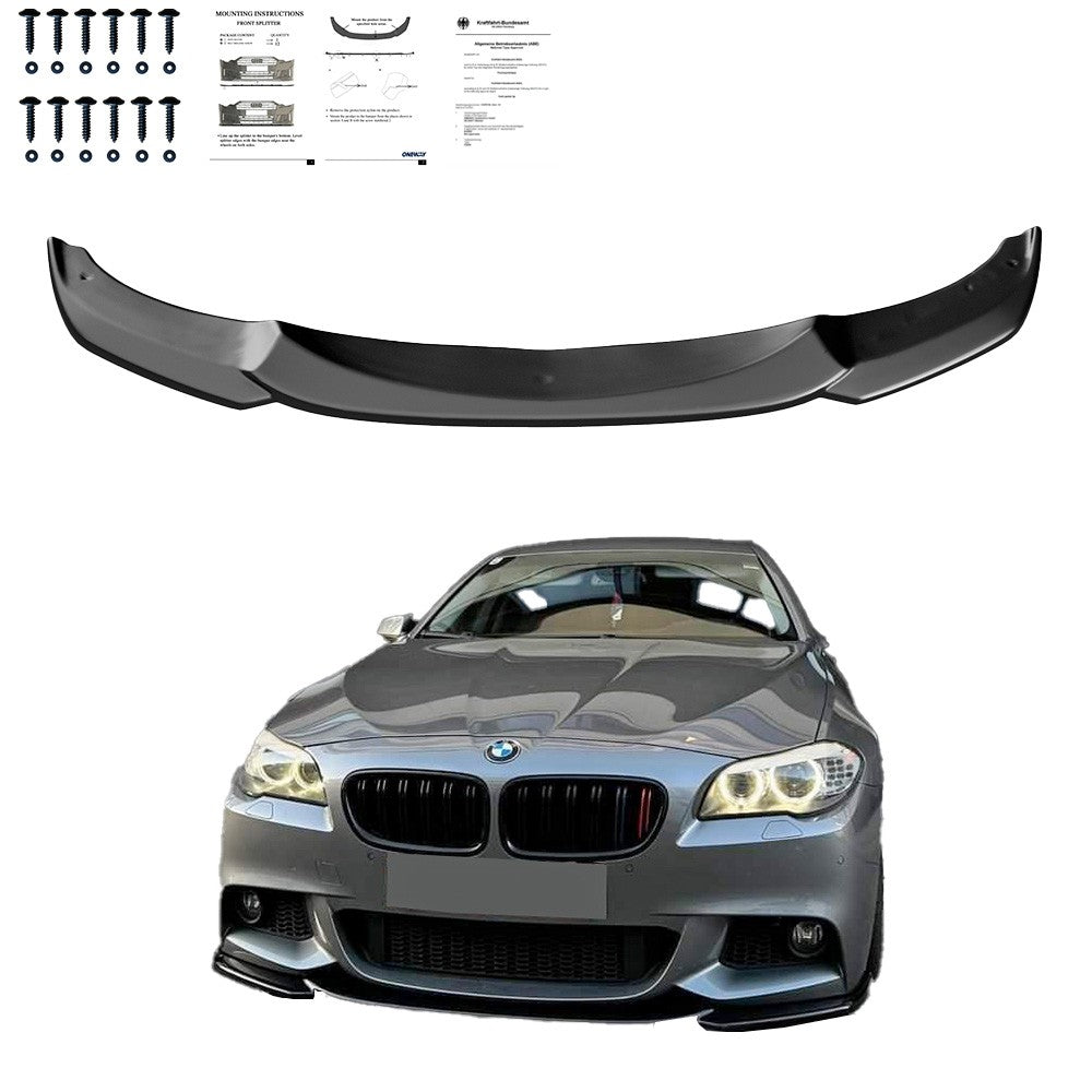 Frontsplitter passend für BMW 5er F10/F11 M-Pack 2011-2016 mit ABE TÜV Hochglanz Schwarz