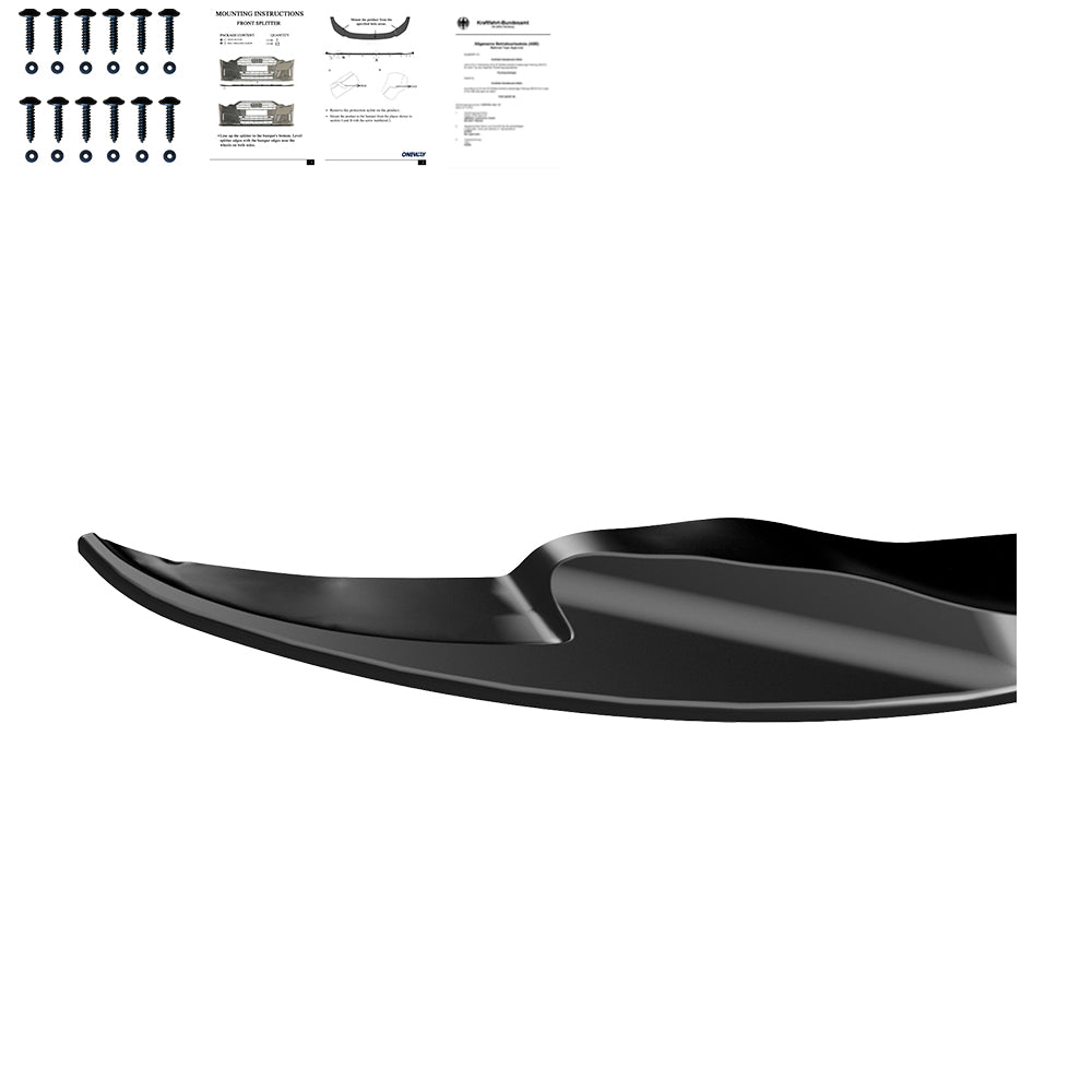 Frontsplitter passend für BMW M3 E92 Coupé / E93 Cabriolet 2007-2013 mit ABE TÜV Hochglanz Schwarz