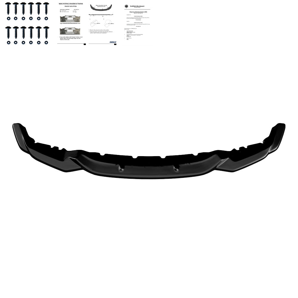 Frontsplitter passend für BMW M2 Serie F87 2016-2020 Version 2 mit ABE TÜV Hochglanz Schwarz