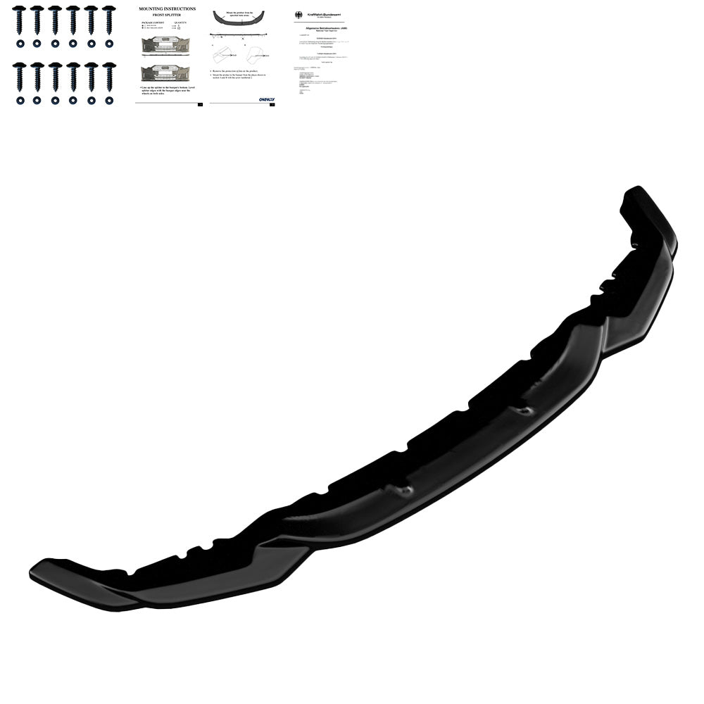 Frontsplitter passend für BMW M2 Serie F87 2016-2020 Version 2 mit ABE TÜV Hochglanz Schwarz