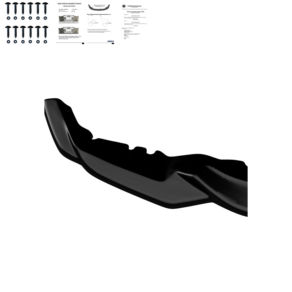 Frontsplitter passend für BMW M2 Serie F87 2016-2020 Version 2 mit ABE TÜV Hochglanz Schwarz