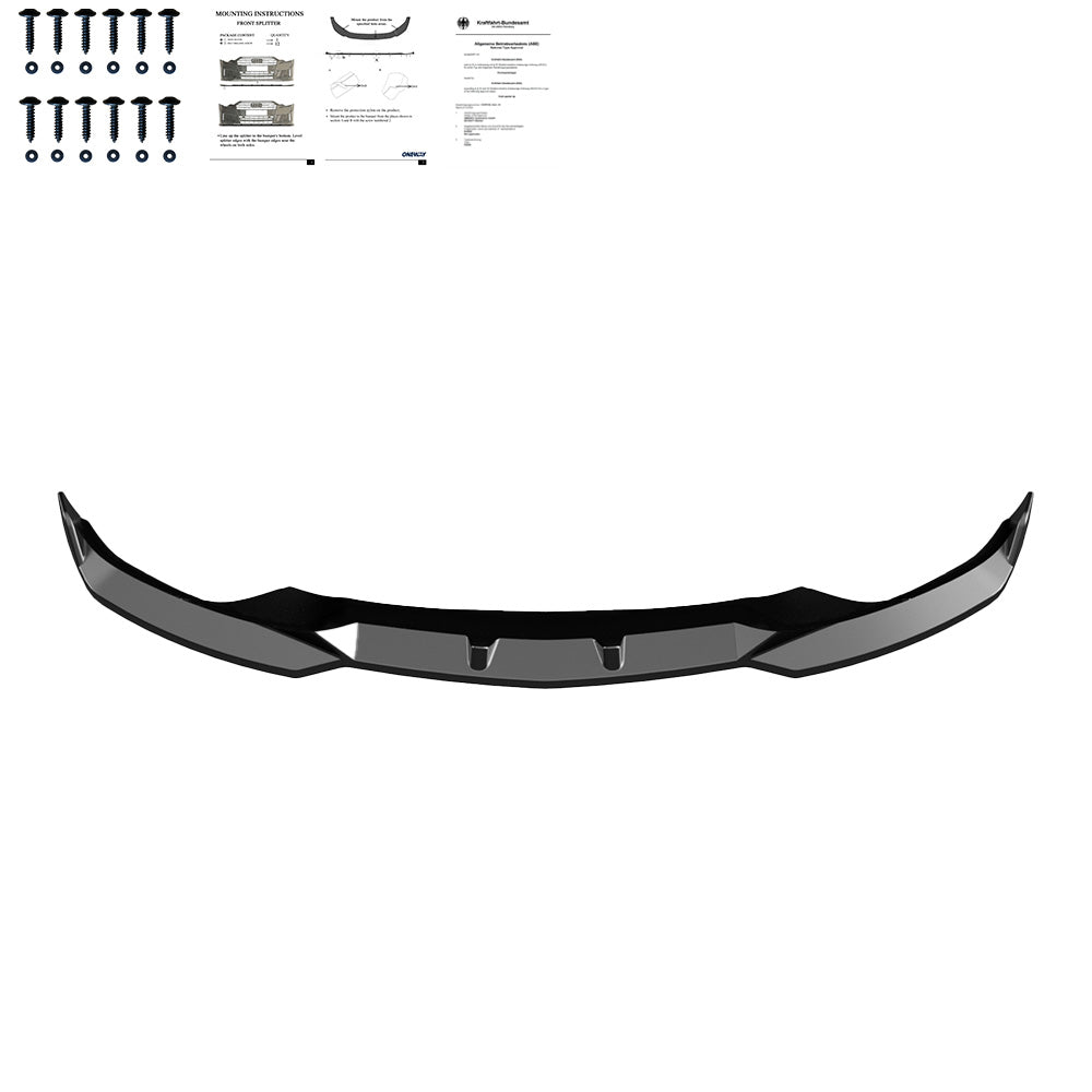 Frontsplitter passend für BMW iX M-Pack i20 2021+ mit ABE TÜV Hochglanz Schwarz