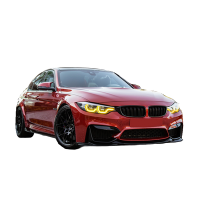 Frontsplitter passend für BMW M4 F82 / M3 F80 2014-2021 mit Frontflaps Hochglanz Schwarz