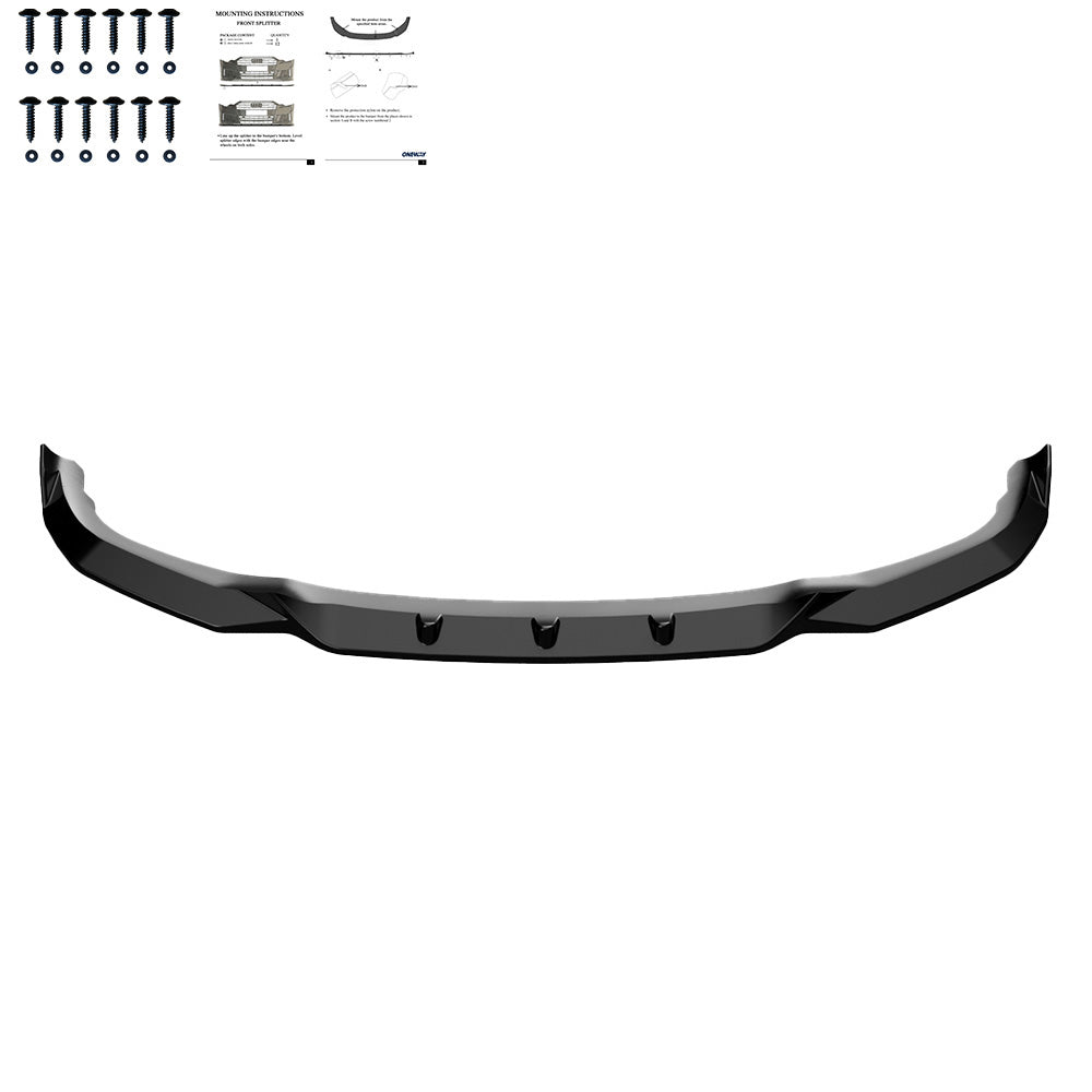 FS01.162 - Frontsplitter passend für BMW X1 M-Pack F48 2015-2019 Hochglanz Schwarz