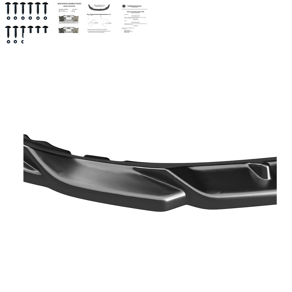 Frontsplitter passend für CUPRA Ateca 2018 - 2021 mit ABE TÜV Hochglanz Schwarz