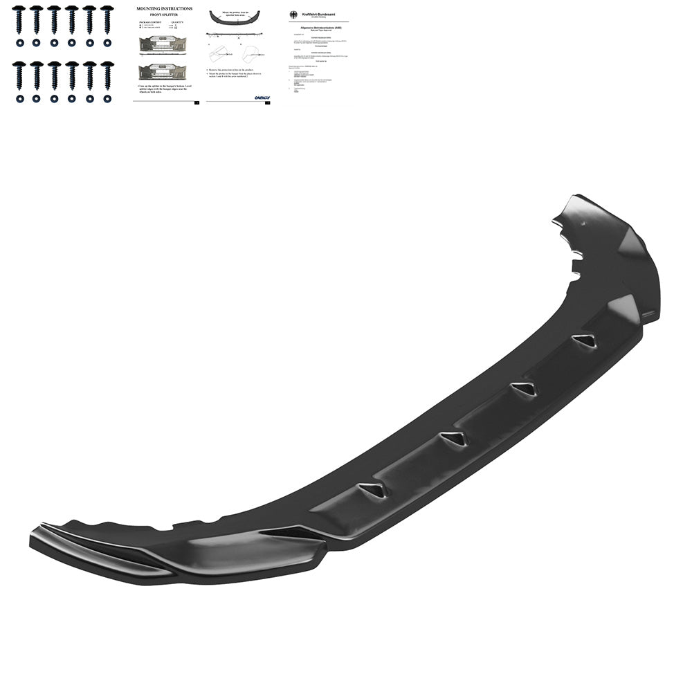 Frontsplitter passend für CUPRA Ateca 2018 - 2021 mit ABE TÜV Hochglanz Schwarz