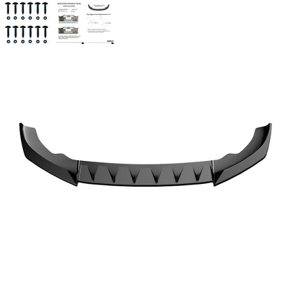 FS01.187 - Frontsplitter Hochglanz Schwarz passend für CUPRA Leon MK1 Facelift 2024+
