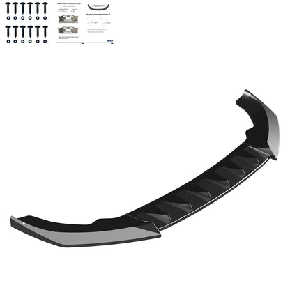 FS01.187 - Frontsplitter Hochglanz Schwarz passend für CUPRA Leon MK1 Facelift 2024+