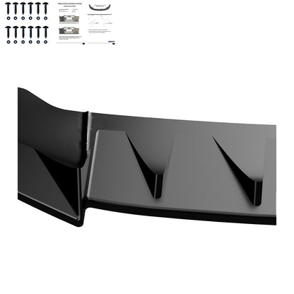 FS01.187 - Frontsplitter Hochglanz Schwarz passend für CUPRA Leon MK1 Facelift 2024+