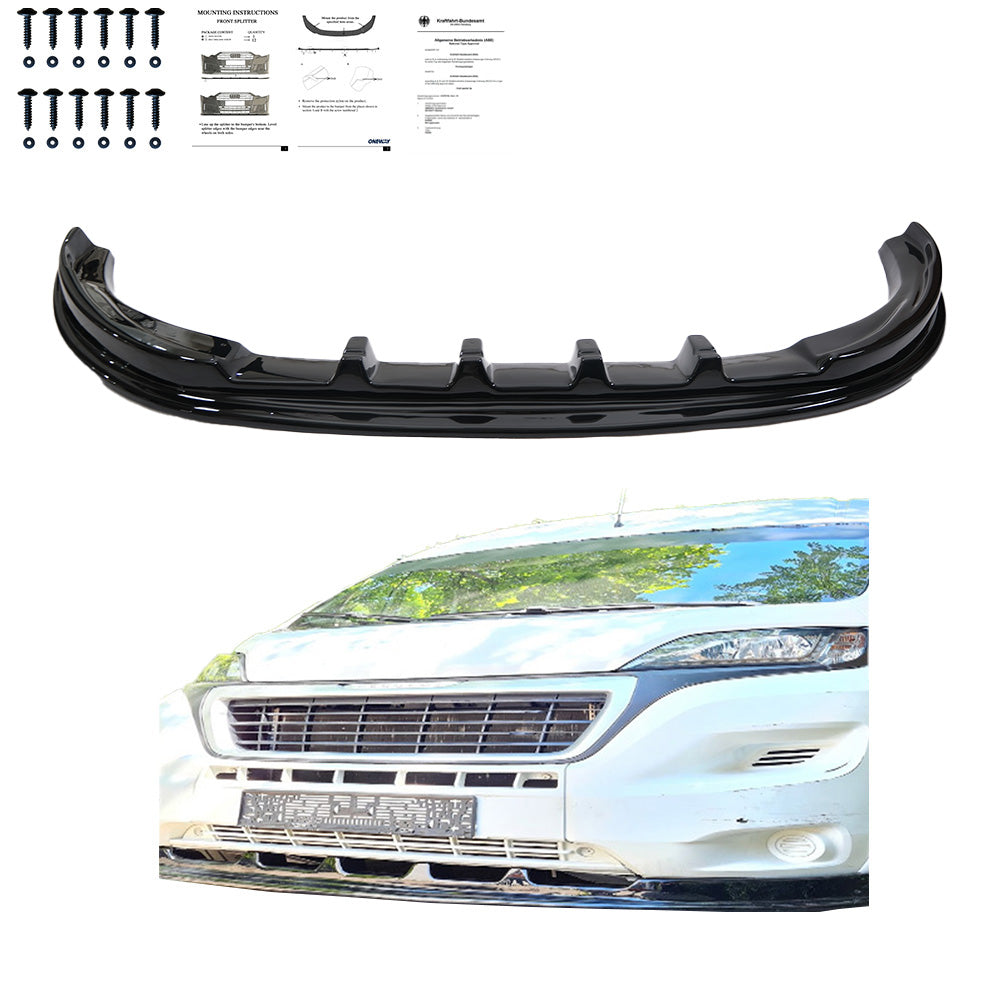 FS01.009 - Frontsplitter passend für FIAT Ducato 4. Generation 2014+ mit ABE TÜV Hochglanz Schwarz