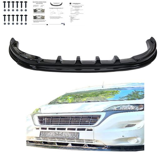 FS01.009 - Frontsplitter passend für FIAT Ducato 4. Generation 2014+ mit ABE TÜV Hochglanz Schwarz